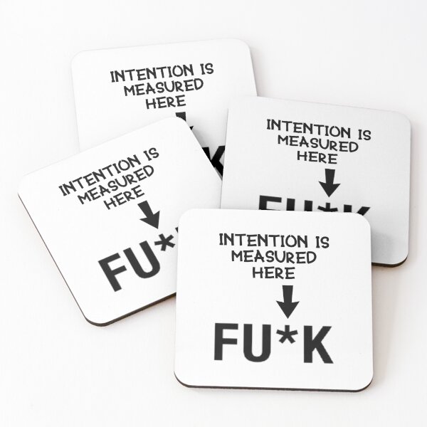Item preview, Intention is measured here, Sarcastic Quote tshirt Ladies or Adult Fit Slogan Positive Motivational designed and sold by Zosef-artist.