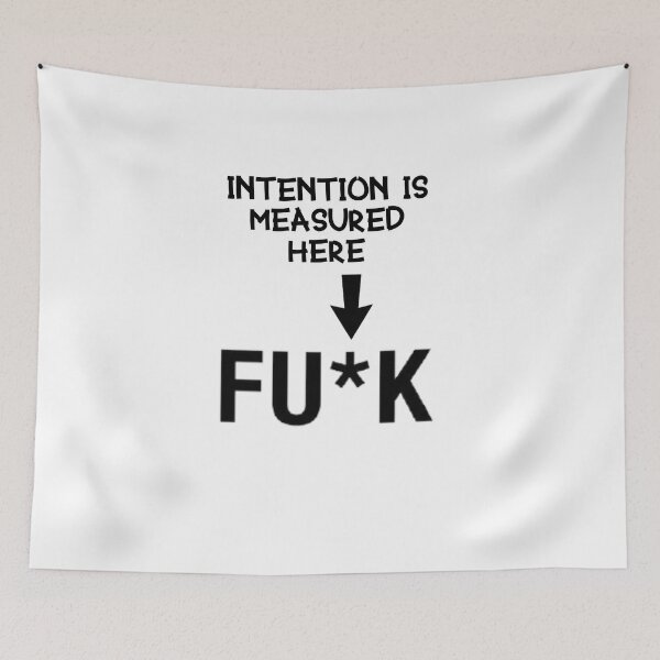 Item preview, Intention is measured here, Sarcastic Quote tshirt Ladies or Adult Fit Slogan Positive Motivational designed and sold by Zosef-artist.