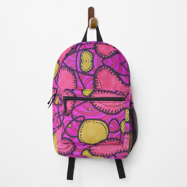 Item preview, Abstract bacteria pattern in pink, black and yellow colors  designed and sold by Miledi.