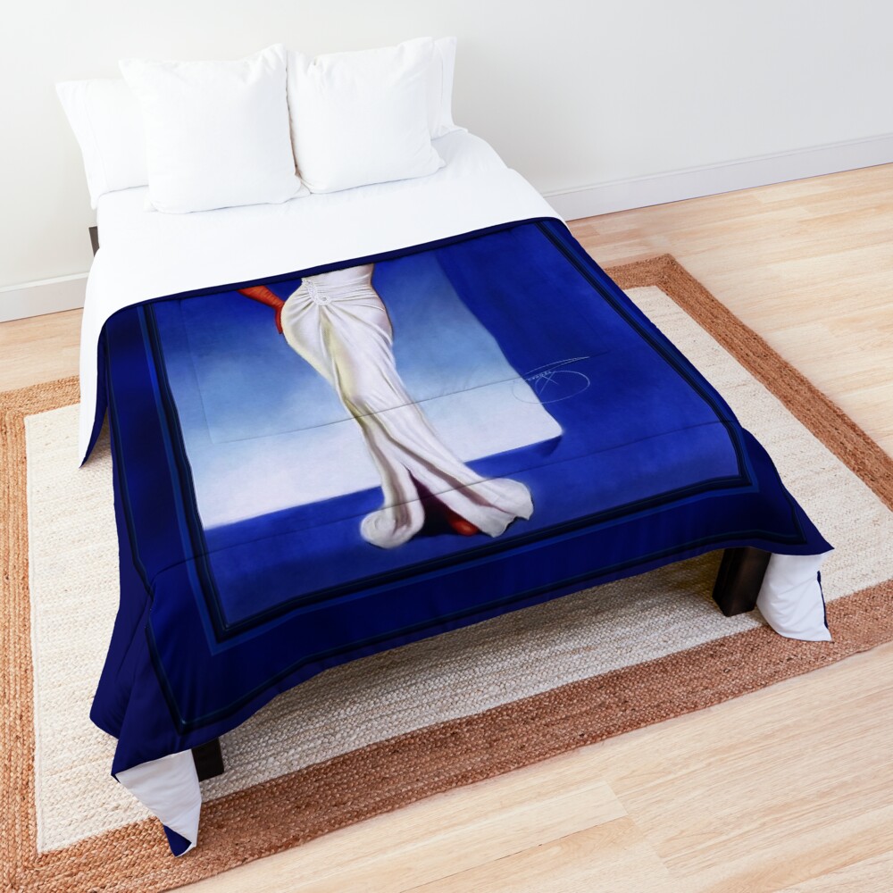 Billy Devorss tomonidan Art Deco nafis pozasi - Satendagi go'zallik 2 An Art Deco Elegant Pose by Billy Devorss Remastered Xzendor7 Vintage Art Old Masters Reproductions Decorative Art Print Comforter