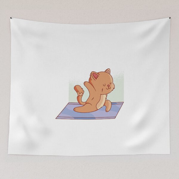 Item preview, cat-animal-doing-yoga designed and sold by Petit-creativ.