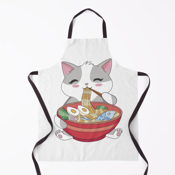 Item preview, cat-animal-eating-ramen designed and sold by Petit-creativ.