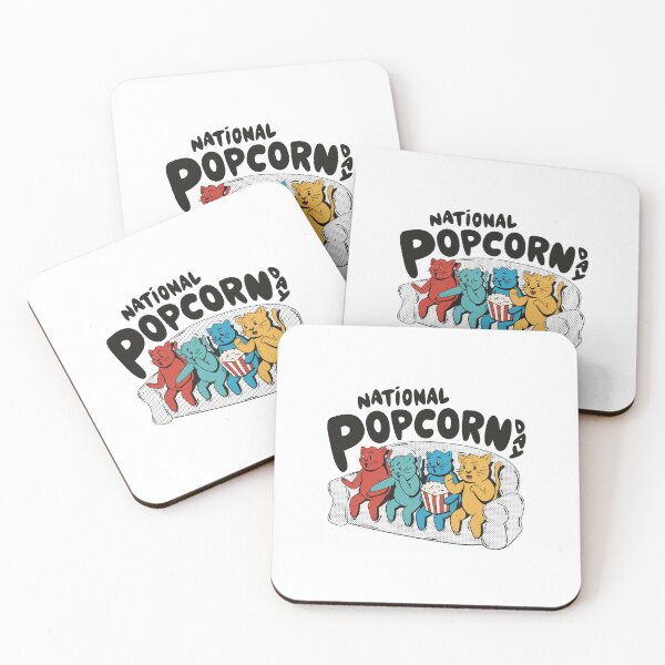 Item preview, cats-watching-movie-with-popcor designed and sold by Petit-creativ.