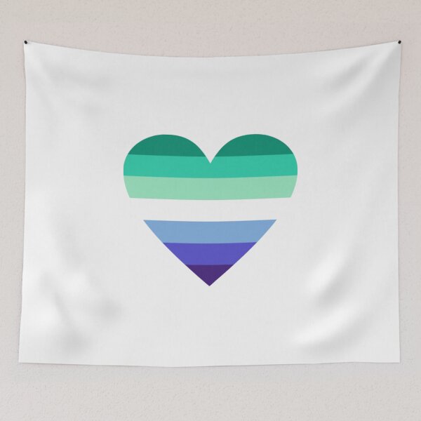 Item preview, heart shaped gay men pride flag designed and sold by BThingies.