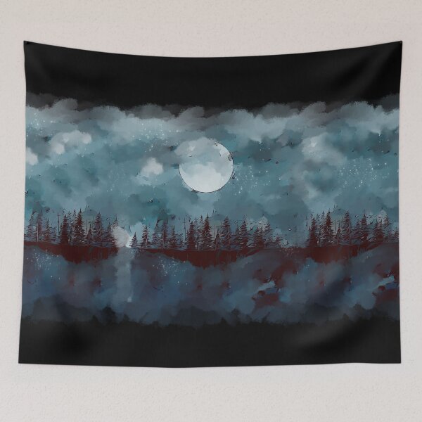 Item preview, Moon and forest, wild life designed and sold by Collagedream.