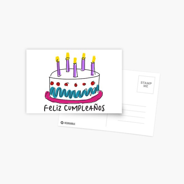 Carte Postale Joyeux Anniversaire Niece En Espagnol Feliz Cumpleanos Sobrina Par Katetaylor Redbubble