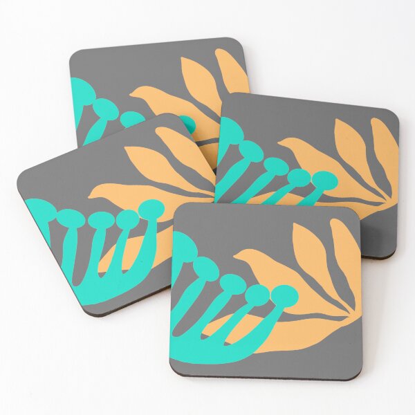 Item preview, Abstract Art Minimalist Turquoise And Orange designed and sold by art64.