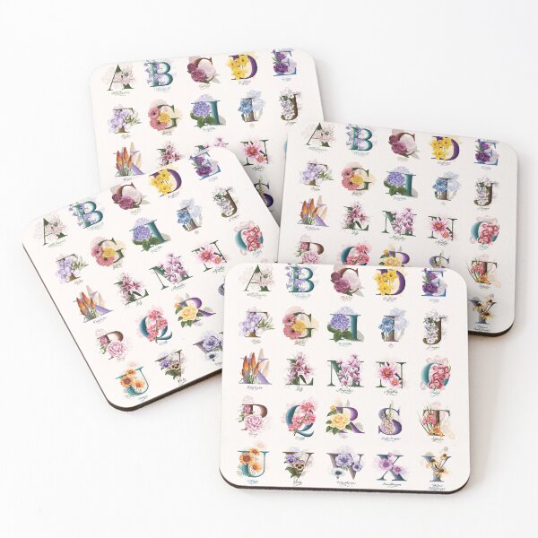 Item preview, Flower alphabet. designed and sold by BananiLettering.