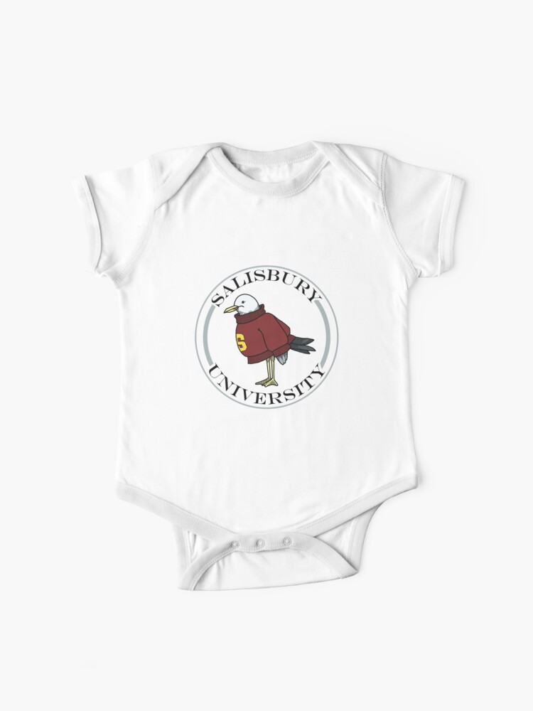 Salisbury University S Sammy The Seagull In A Sweater Baby One Piece By Hannahiwi Redbubble
