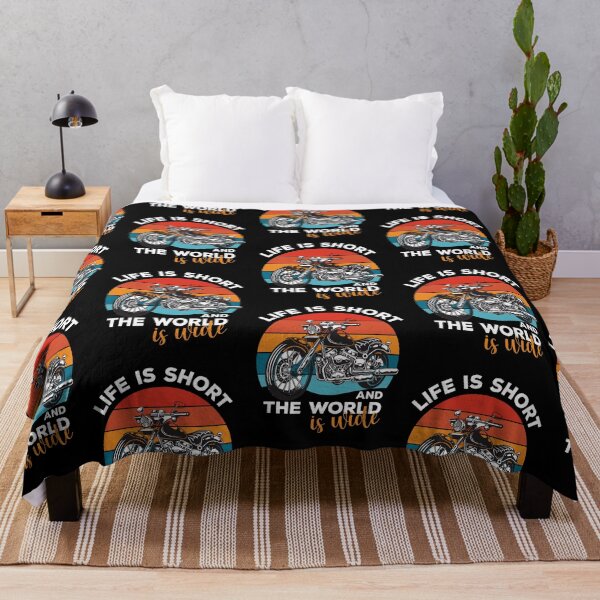 Item preview, Life is short and the world is wide. Motorcycle Sunset. designed and sold by epicmarketing.