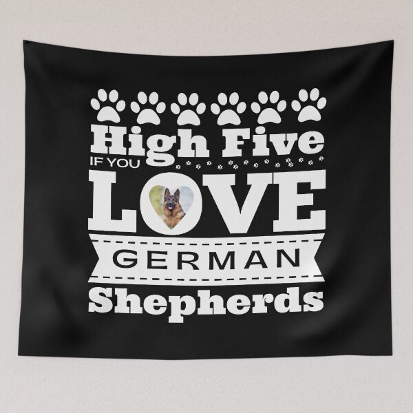 Item preview, High Five If You Love German Shepherds designed and sold by momofdoggos.