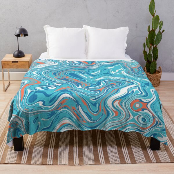 Item preview, Orange and Blue Liquid Swirl designed and sold by Saanis.