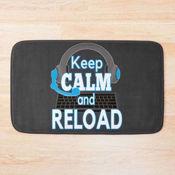 Item preview, Keep calm and reload with headphones and keyboard. Gamer design designed and sold by AEROSPACE-IND.