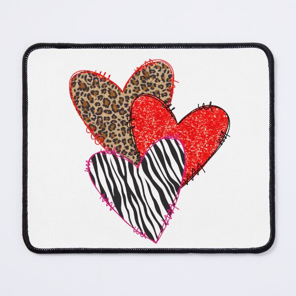 Item preview, Leopard Zebra Glitter Hearts designed and sold by RobinLynneDes.