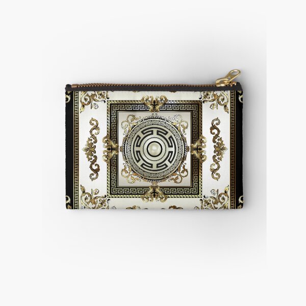 Item preview, Ornate Baroque Filigree Gold Black Pearl Greek Meander designed and sold by Yiorgos Designs.