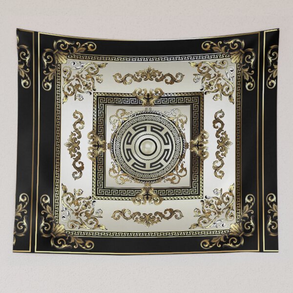 Item preview, Ornate Baroque Filigree Gold Black Pearl Greek Meander designed and sold by Yiorgos Designs.
