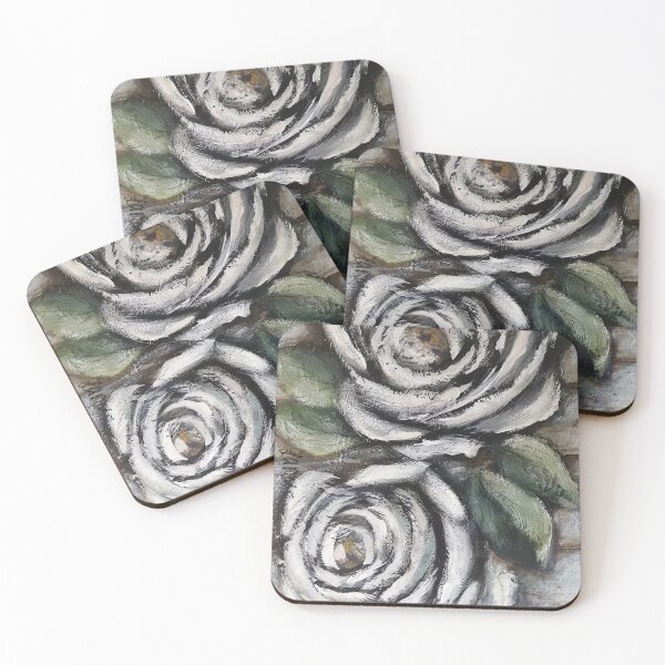 Item preview, Two white roses designed and sold by Lanas-Art.