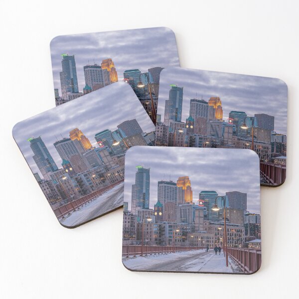 Item preview, Stone Arch Bridge in Minneapolis on a Winter night - designed and sold by FelCastro.