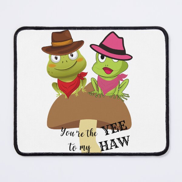 Item preview, You're The YEE To My HAW Green Frog Sitting on Mushroom designed and sold by BronikowskiART.