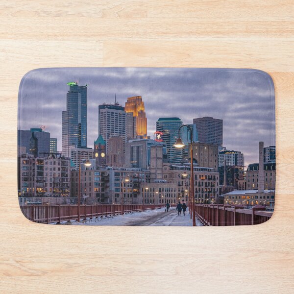 Item preview, Stone Arch Bridge in Minneapolis on a Winter night - designed and sold by FelCastro.