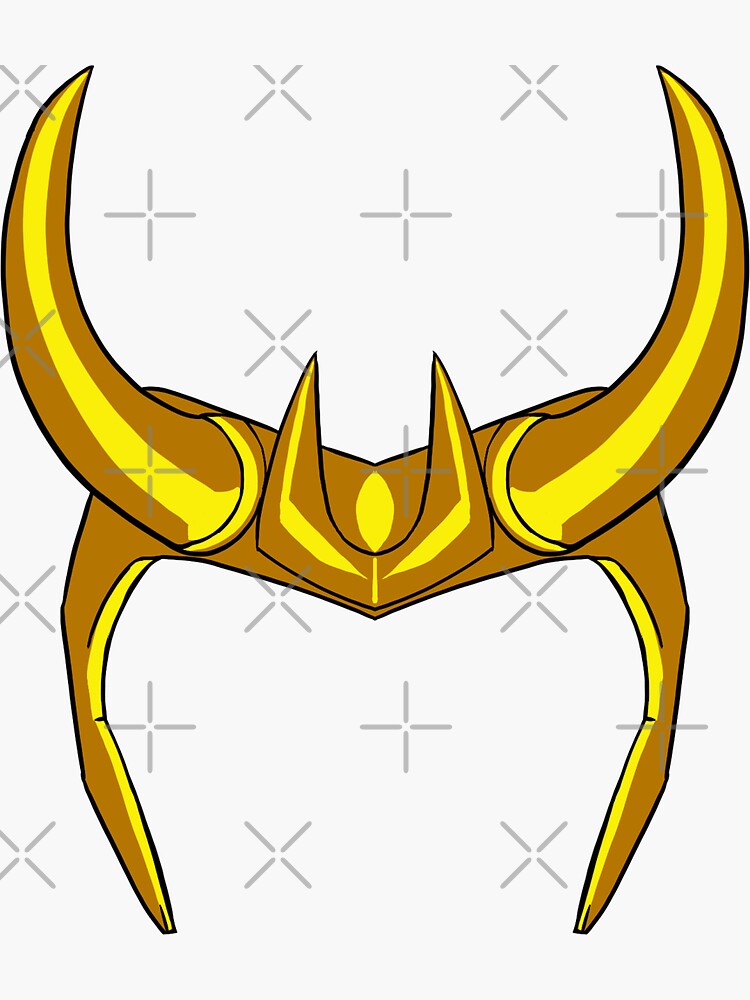 "Loki Horns" Sticker for Sale by chloetebbutt Redbubble