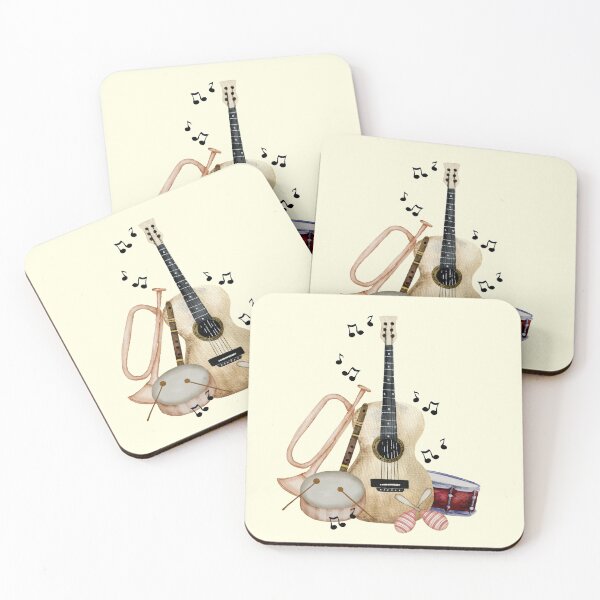 Item preview, Rythm and Blues Musical Instruments - Guitar Drums Trumpet and Flute Music designed and sold by SeasonsChange-.