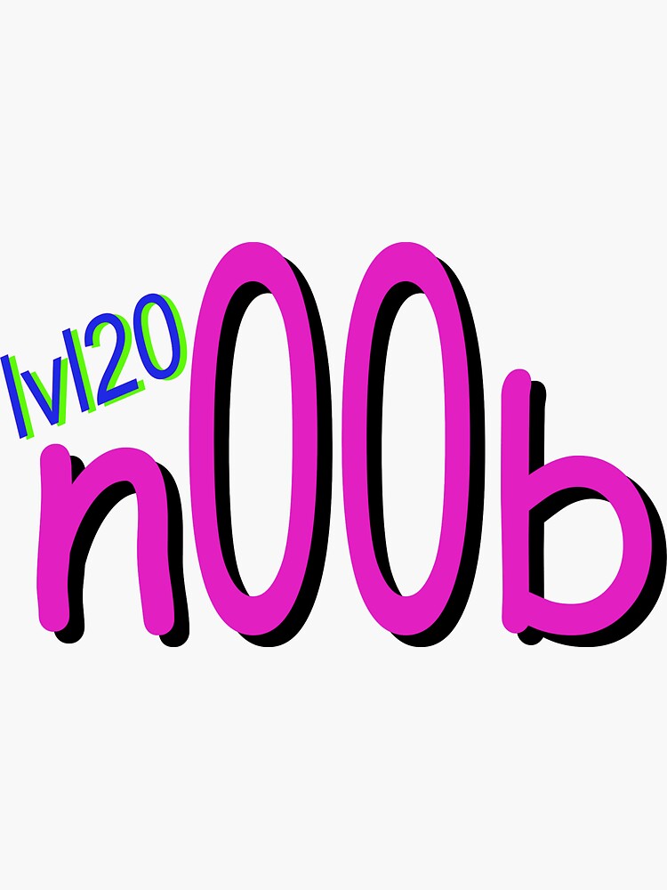 buff noob Sticker for Sale by PurplePearls