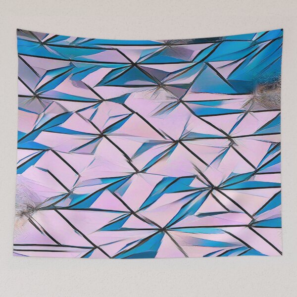 Item preview, Colorful February pattern in pink and blue designed and sold by Bekindtome.