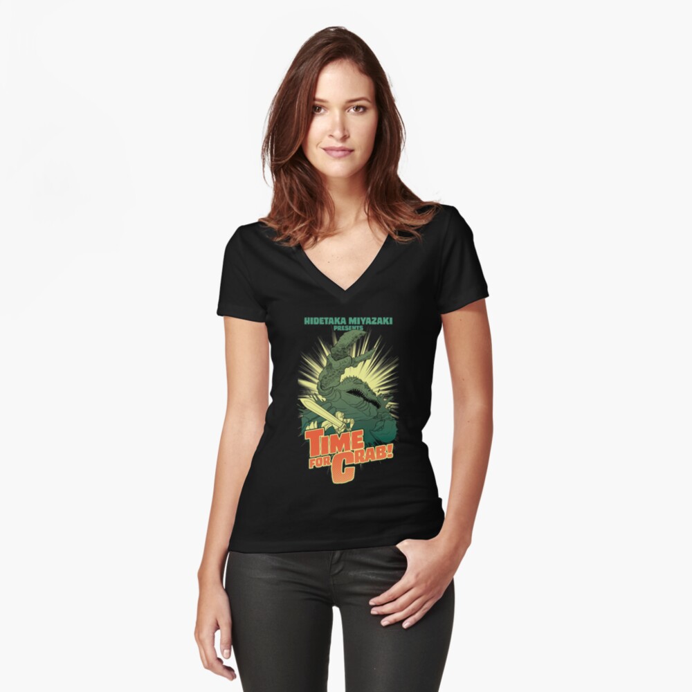 Item preview, Fitted V-Neck T-Shirt designed and sold by floatingdisc.
