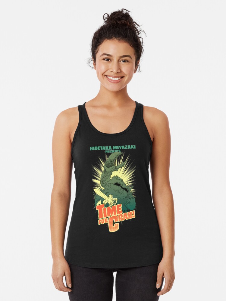 Thumbnail 1 of 3, Racerback Tank Top, Time for Crab designed and sold by floatingdisc.