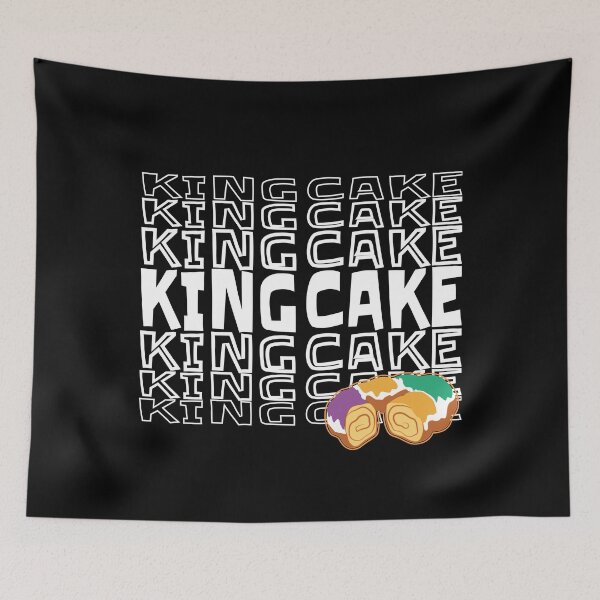 Item preview, Mardi Gras King Cake White Lettering designed and sold by PirateAvocado.