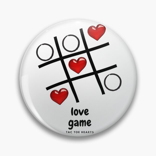 Item preview, love game tac toe hearts designed and sold by DoraHappy.
