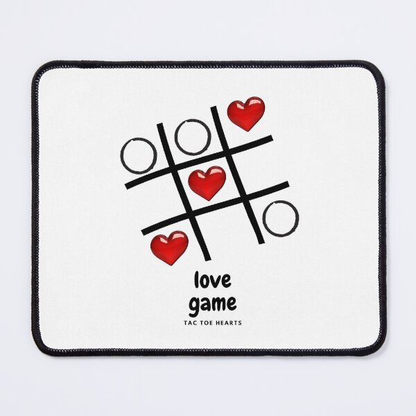 Item preview, love game tac toe hearts designed and sold by DoraHappy.