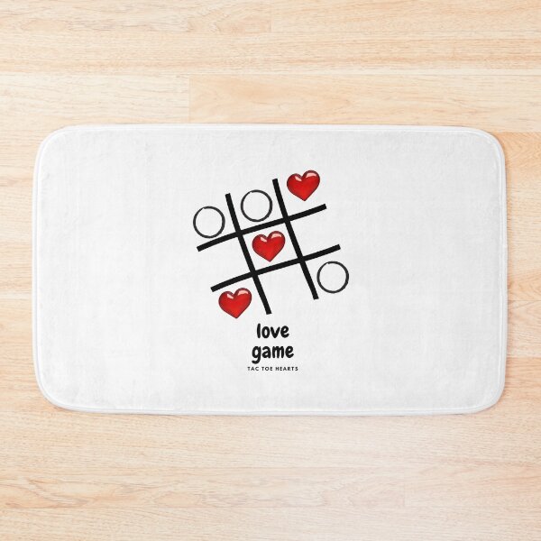 Item preview, love game tac toe hearts designed and sold by DoraHappy.