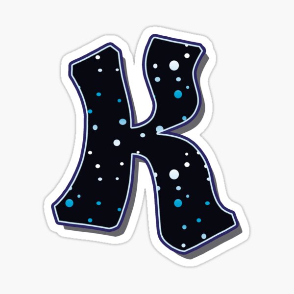 Letter K - Dots Sticker