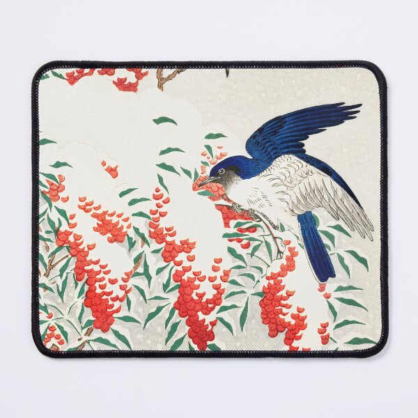 Item preview, Japanese Art - Flycatchers on a Nandina Bush by Koson Ohara designed and sold by Ukiyo-Studio.