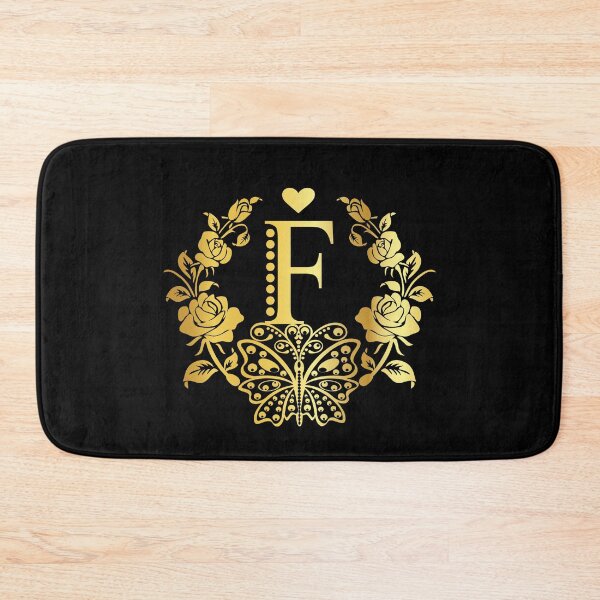 Item preview, Ornamental Letter F, Rose Gold Butterfly, Gold Monogram Ornament designed and sold by PROMEN Creativity.
