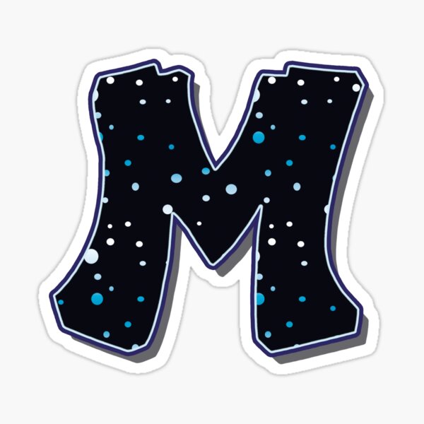 Letter M - Dots Sticker