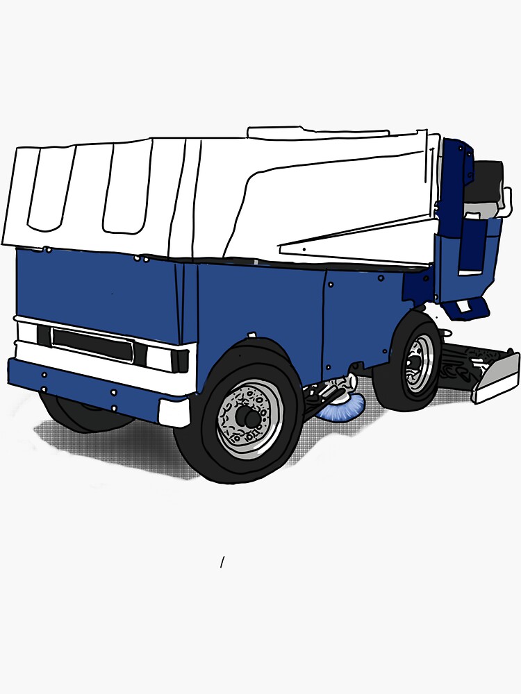 "Zamboni " Sticker for Sale by saskadventurer Redbubble