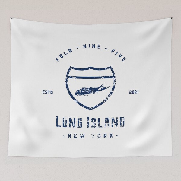 Item preview, LONG ISLAND 495 VINTAGE LETTERS (NAVY) designed and sold by Ty Turpin.