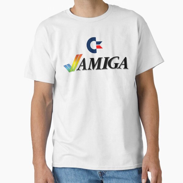 Vista previa del artículo con la obra «Comodoro Amiga», diseñado y vendido por TeeArcade84.