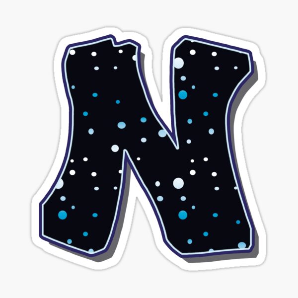 Letter N - Dots Sticker