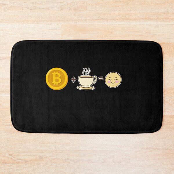 Item preview, Bitcoin and Coffee equals happy cute kawaii cryptocurrency crypto designed and sold by Bitcoin-Fashion.