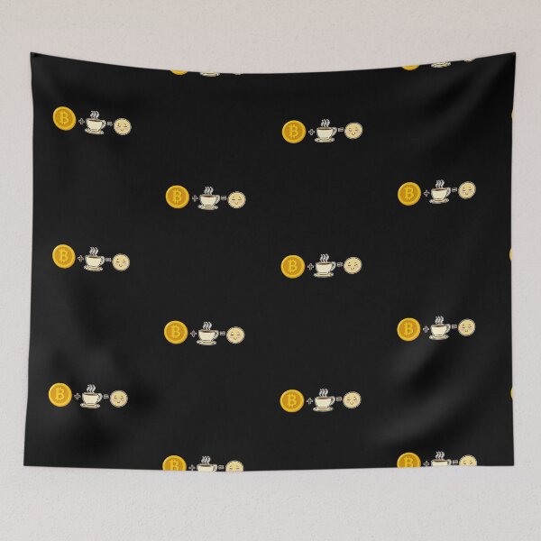 Item preview, Bitcoin and Coffee equals happy cute kawaii cryptocurrency crypto designed and sold by Bitcoin-Fashion.