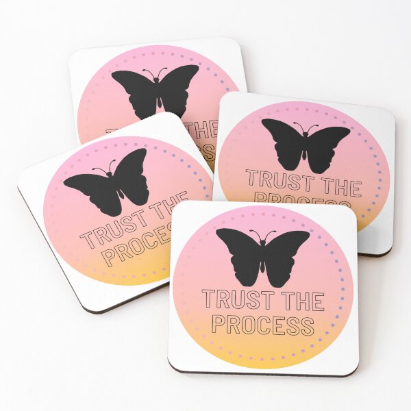 Item preview, Trust the Process with Butterfly Silhouette in Gradient Background designed and sold by SMillustrations.