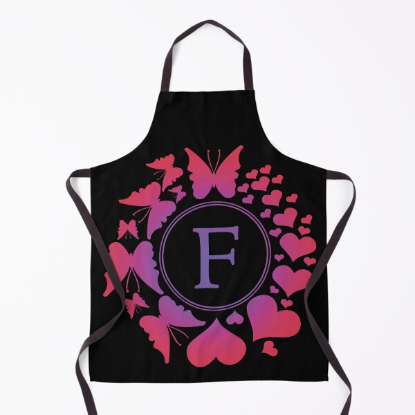 Item preview, Ornamental Letter F, Purple And Red Heart Butterfly, Gold Monogram Ornament designed and sold by PROMEN Creativity.