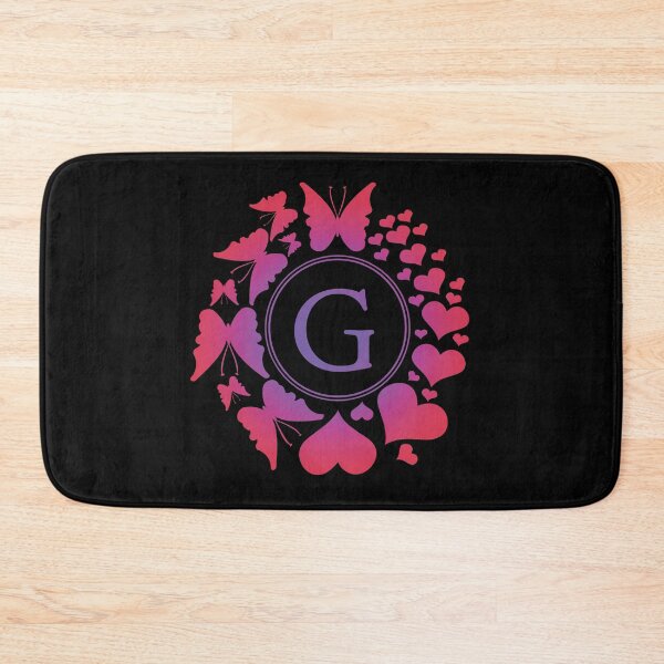 Item preview, Ornamental Letter G, Purple And Red Heart Butterfly, Gold Monogram Ornament designed and sold by PROMEN Creativity.
