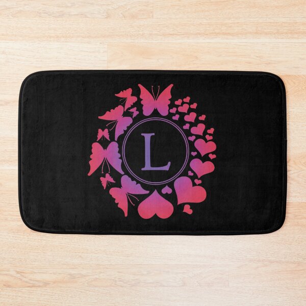 Item preview, Ornamental Letter L, Purple And Red Heart Butterfly, Gold Monogram Ornament designed and sold by PROMEN Creativity.