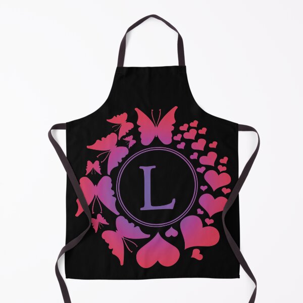 Item preview, Ornamental Letter L, Purple And Red Heart Butterfly, Gold Monogram Ornament designed and sold by PROMEN Creativity.