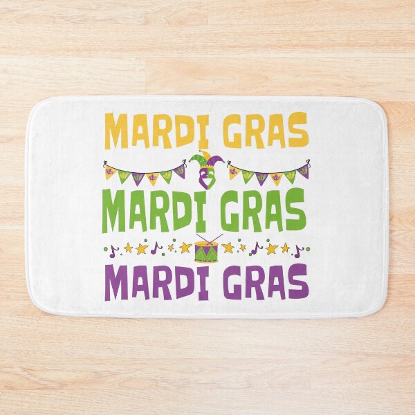 Item preview, It Is Mardi Gras Time Festive Lettering designed and sold by PirateAvocado.